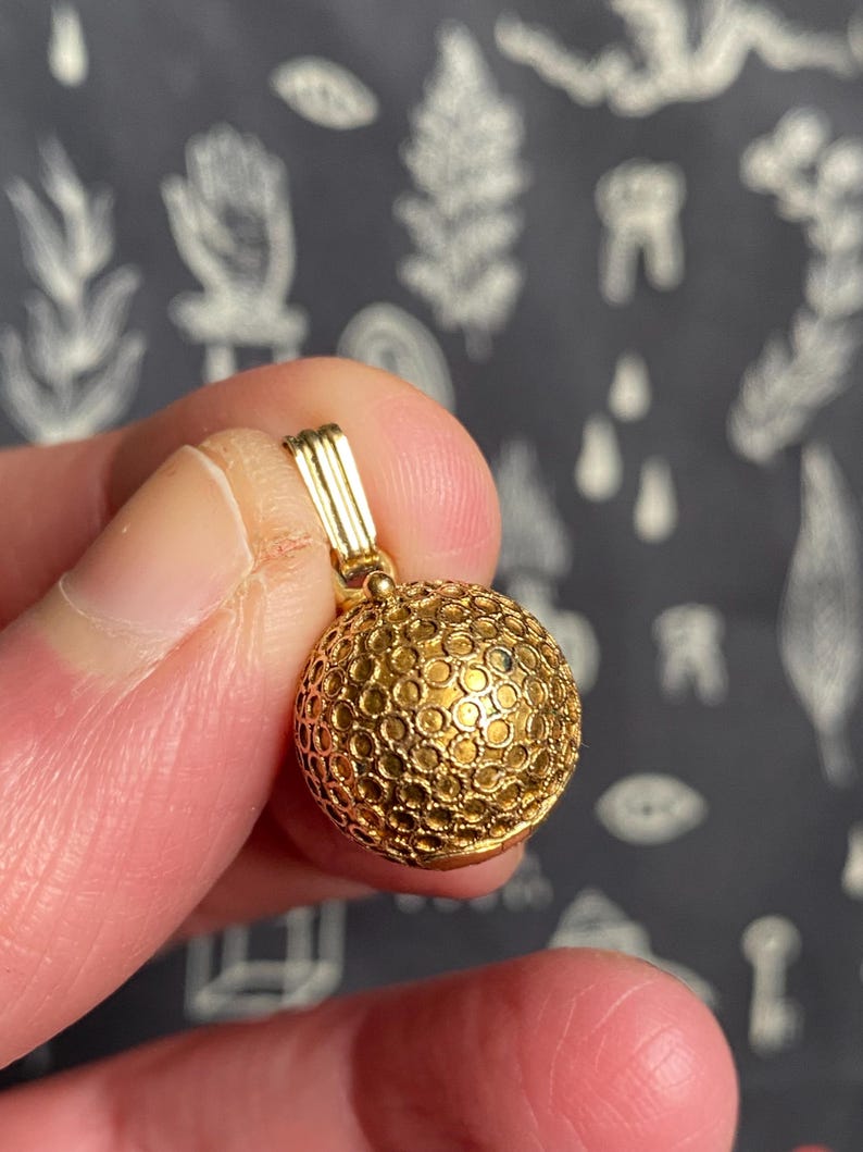 Antique Victorian Repurposed Coach Cover Locket with Circular Granulation Pattern in 18k Gold, Pendant, Charm, Earrings, Conversion, 1800's