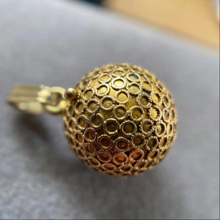 Antique Victorian Repurposed Coach Cover Locket with Circular Granulation Pattern in 18k Gold, Pendant, Charm, Earrings, Conversion, 1800's
