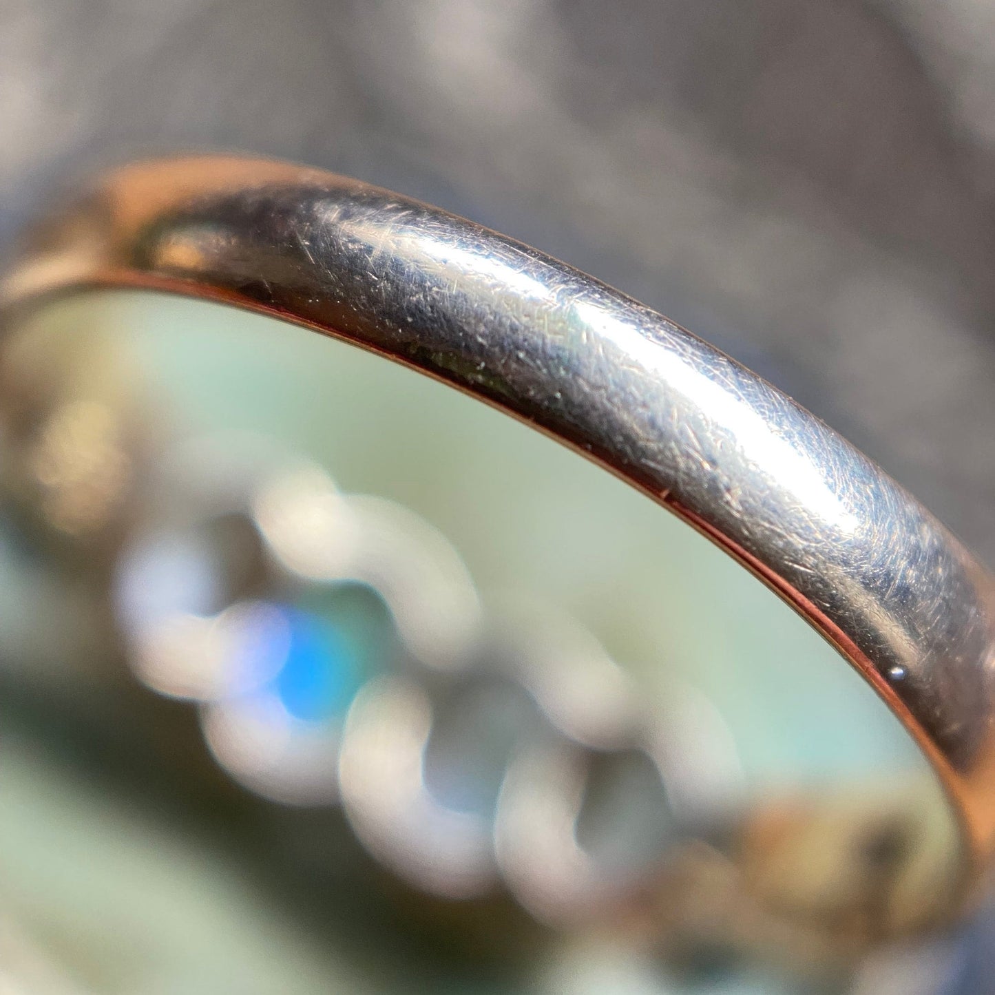 Antique Edwardian Opal Four Stone Half Hoop Ring with Chester Hallmarks in 9k Gold c. 1902, 1900's, Victorian, Stacking, Stackable