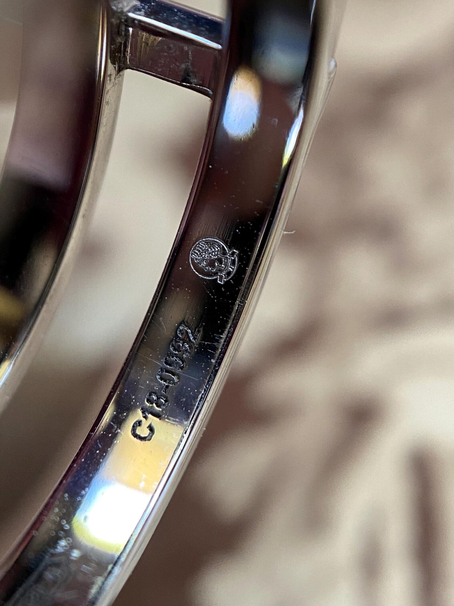 Estate Carlo Repossi Minimalist "Berbere" Triple Row Ring in 18k White Gold c. 2010, Italian, Multi-Band, Designer, Floating, Harem, Original