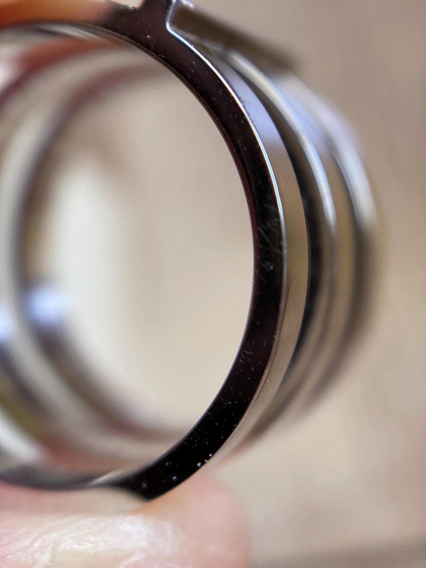 Estate Carlo Repossi Minimalist "Berbere" Triple Row Ring in 18k White Gold c. 2010, Italian, Multi-Band, Designer, Floating, Harem, Original