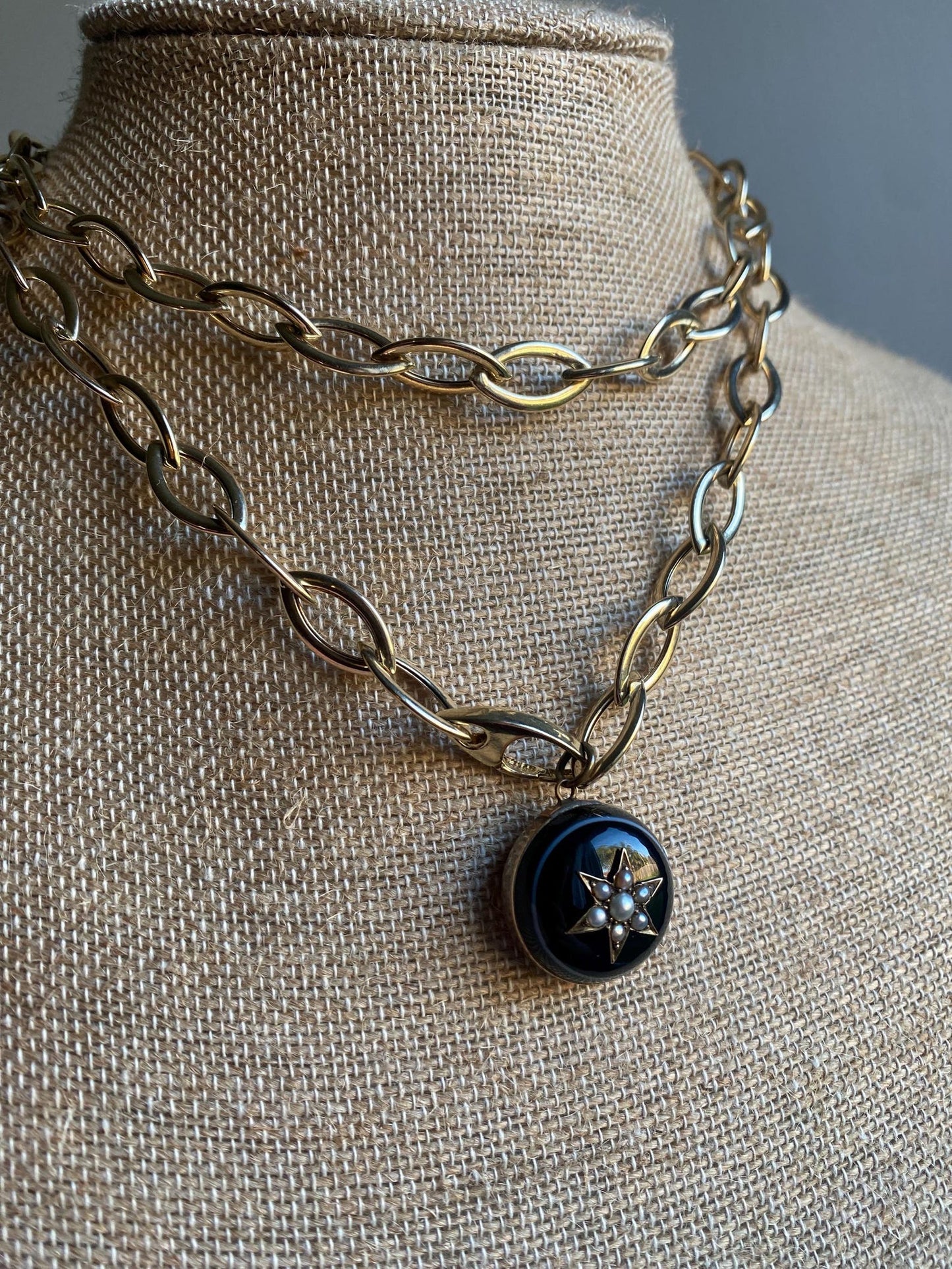 Vintage Long Lozenge Shaped Links Sautoir Chain w/ Hidden Lobster Clasp in 14k Gold, Semi Solid, Versatile, Layering, Long Guard, Layer