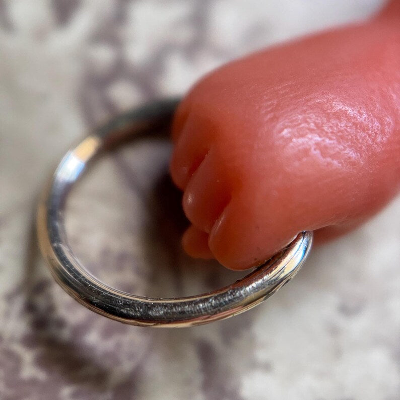 Antique Victorian Salmon Pink Mano Figa Fist Pendant w/ Articulated Charm Connector Capped in 18k Gold, Hand, Good Luck, Grand Tour, Evil Eye