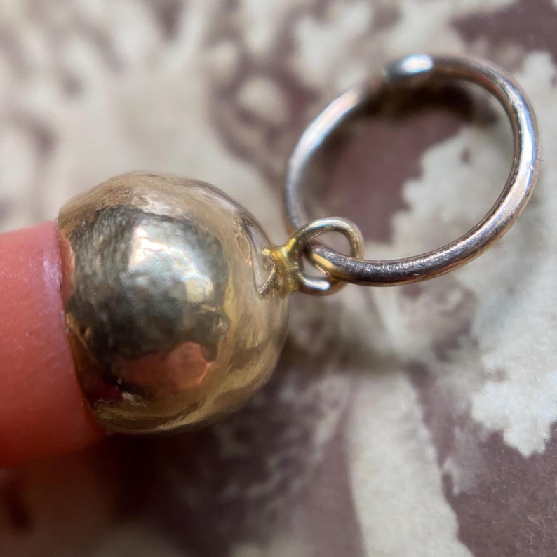 Antique Victorian Salmon Pink Mano Figa Fist Pendant w/ Articulated Charm Connector Capped in 18k Gold, Hand, Good Luck, Grand Tour, Evil Eye