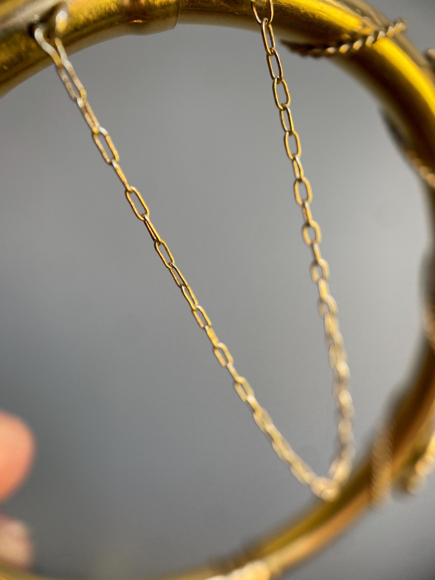 Vintage Amethyst Hinged Hollow Tube Bangle w/ Twisted Rope Accents in 14k Gold, Bracelet, Gem, Victorian, Bypass, 1900s, Etruscan, Edwardian