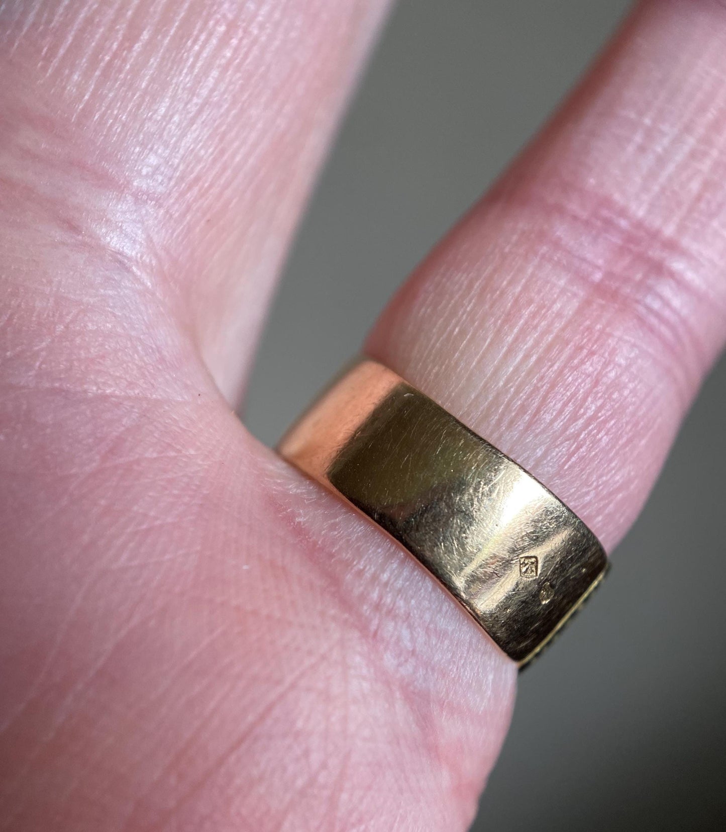 Antique 19th Century French Provincial Wide High Karat Crowned Heart & Hands Fede Ring 18k Gold, Engagement, Bague de Foi, Regional, Wedding, Claddagh, Love Token