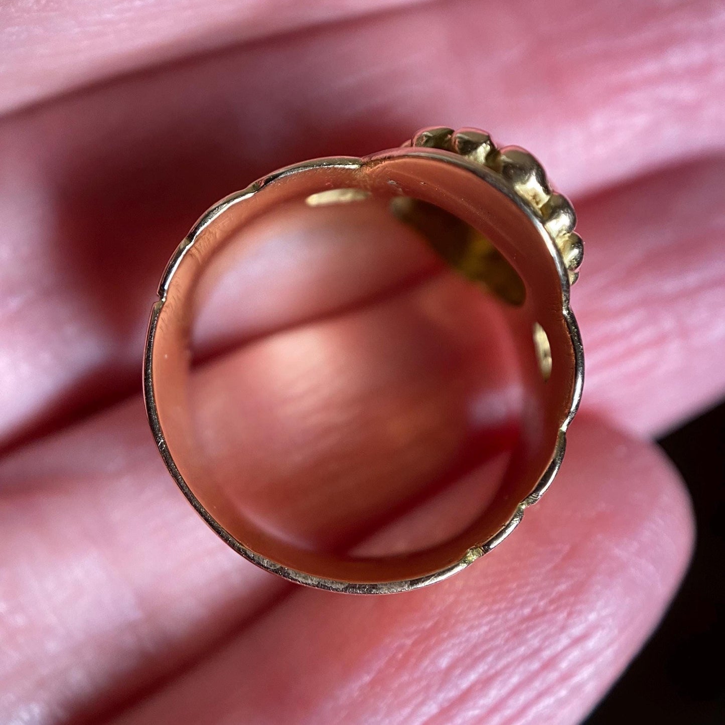 Antique 19th Century French Provincial Wide High Karat Crowned Heart & Hands Fede Ring 18k Gold, Engagement, Bague de Foi, Regional, Wedding, Claddagh, Love Token