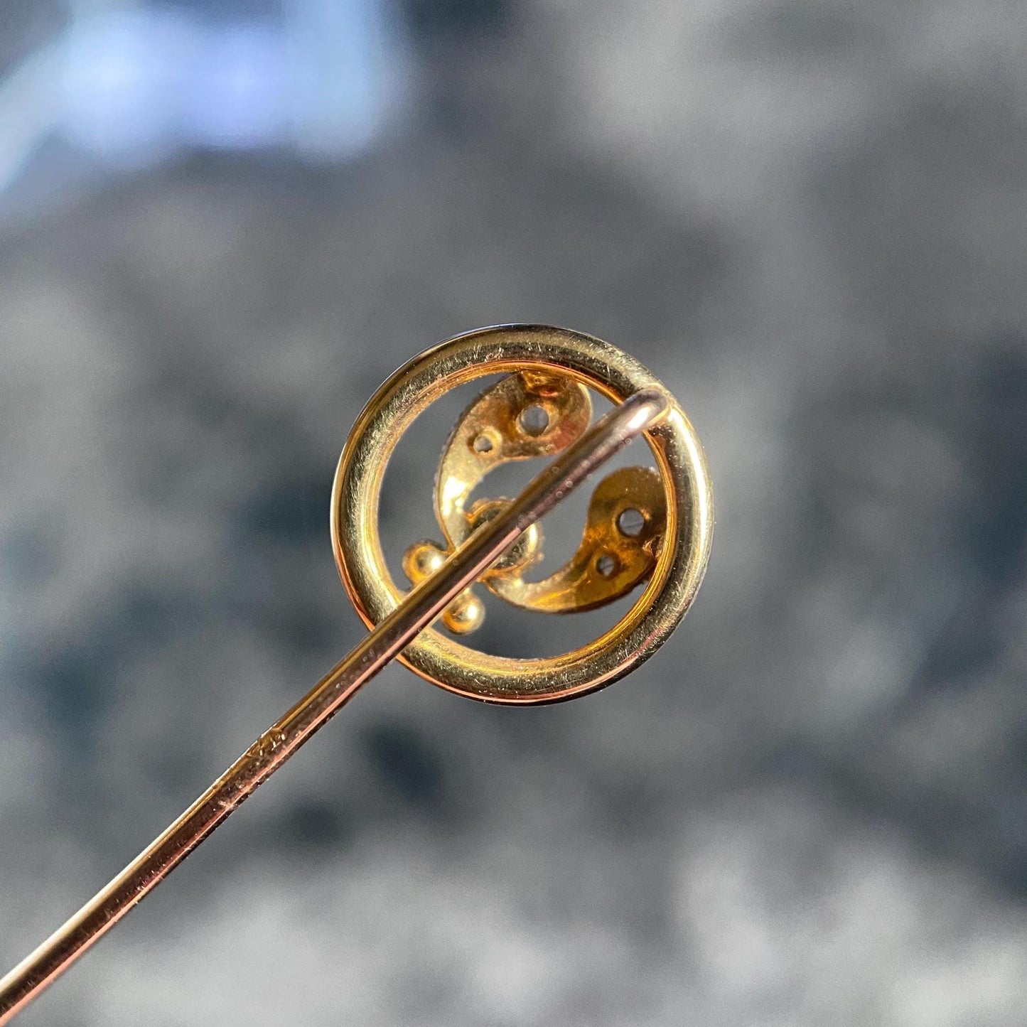 Antique Edwardian Art Nouveau Flowing Openwork Mixed Metals Mistletoe w/ Silver Diamond Leaves & Half Pearl Berry 18k Gold c. 1900, Flowers