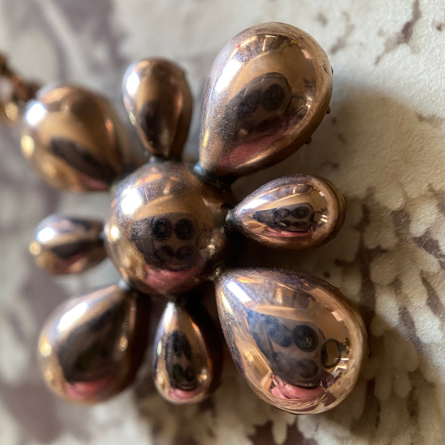 Antique Georgian Foiled Flat-Cut Garnet Maltese Cross Pendant in 9k Rose Gold c. 1800, Drop, 1800's, Riviere, Necklace