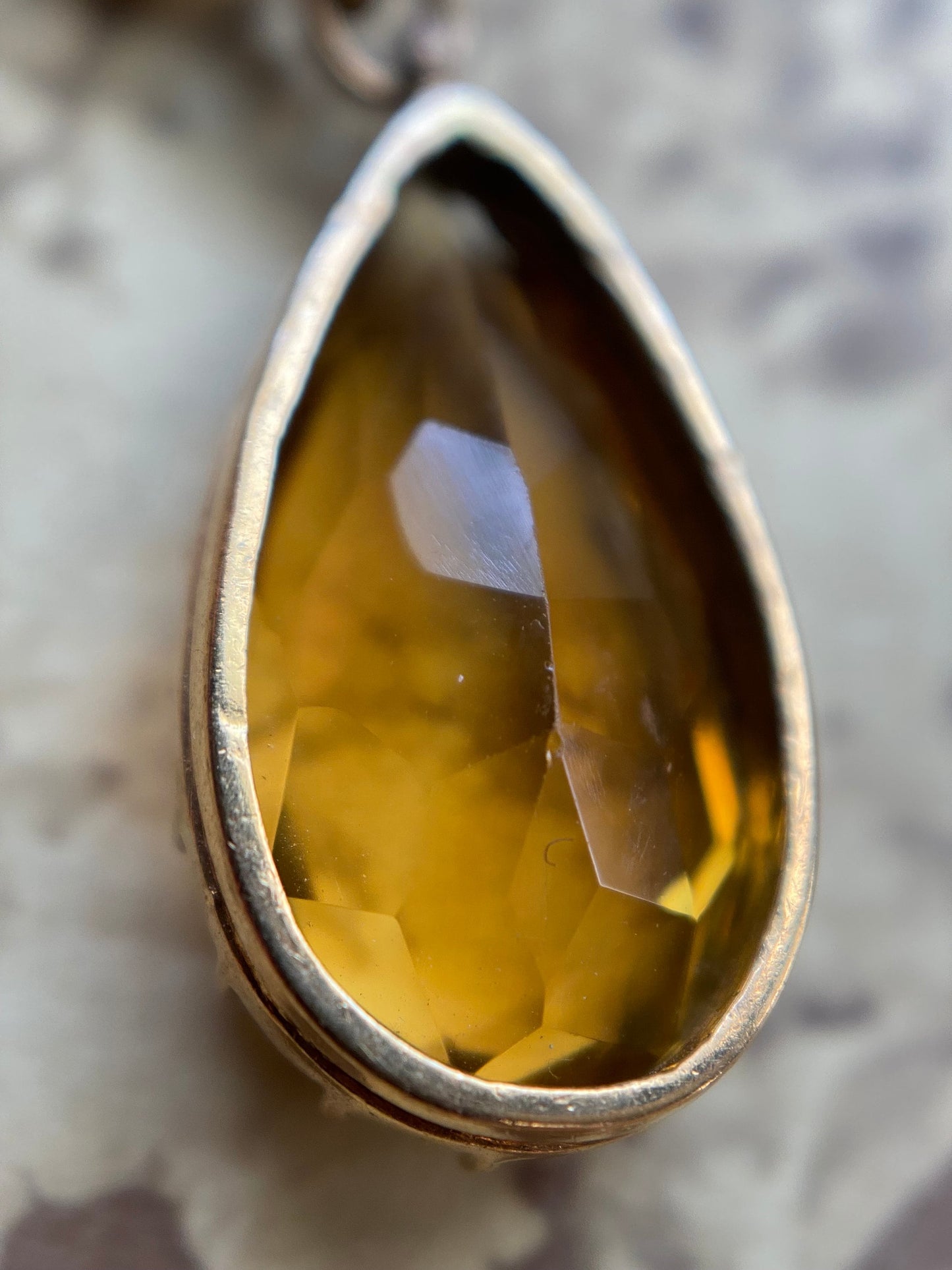 Antique Victorian Faceted Citrine Pendeloque Earrings in 9k Gold c. 1860, Drop, Dangle, Pear, Teardrop, 1800's