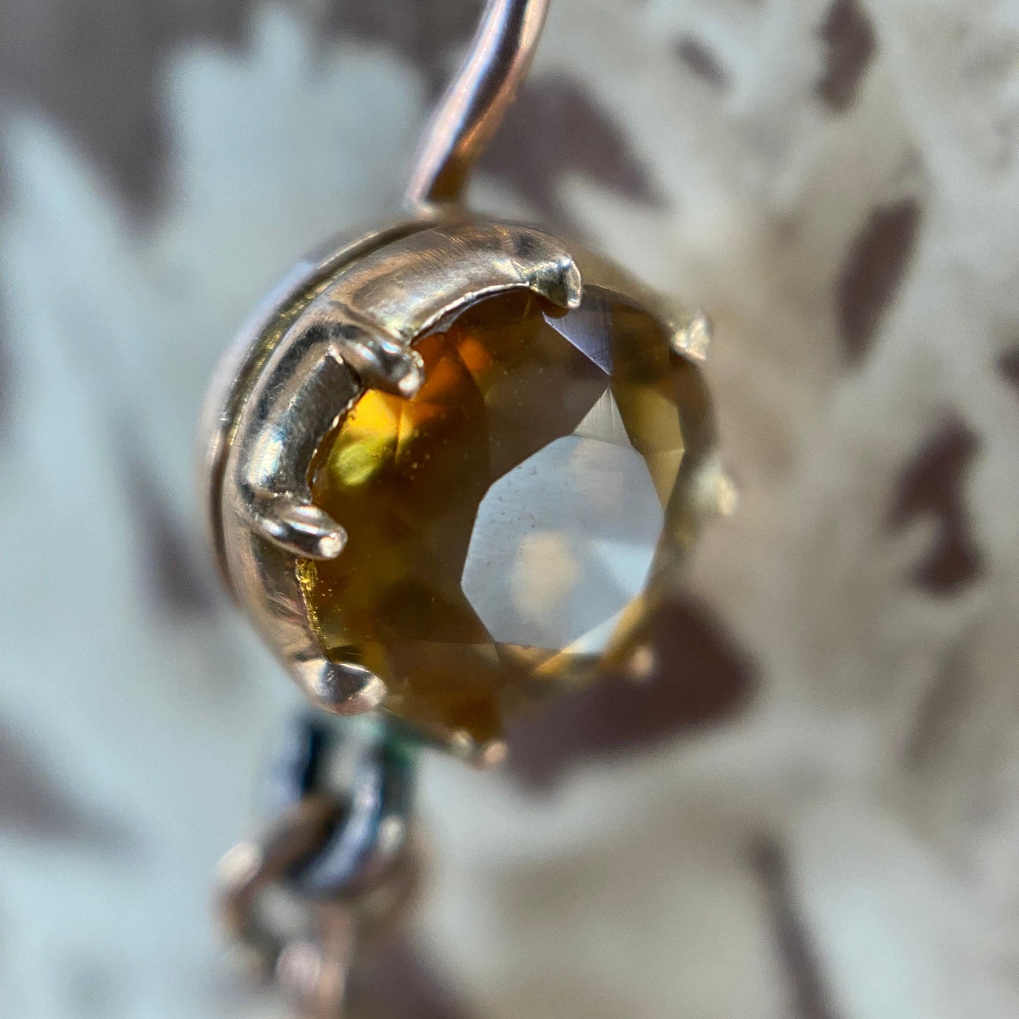 Antique Victorian Faceted Citrine Pendeloque Earrings in 9k Gold c. 1860, Drop, Dangle, Pear, Teardrop, 1800's