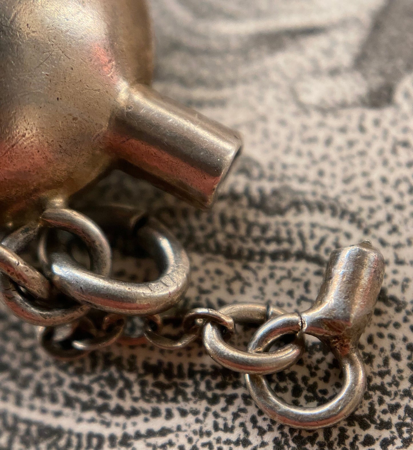Antique Victorian Tiny Round Silver Chatelaine Perfume Bottle Charm c. 1890, Scent, 1800's, Pendant, Edwardian, Flask
